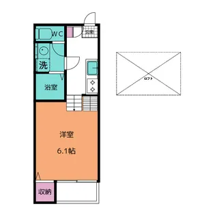 ロジュマン・ユイット【2階】の間取り