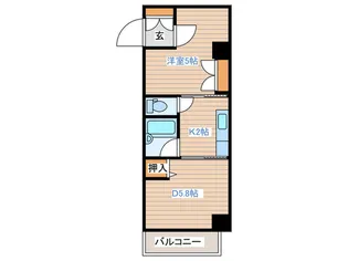メ-プルリバ-ビュ-【5階】の間取り