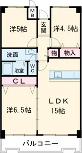 グランドパレス学園前【1階】の間取り