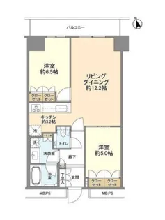 ザ・パークハウス新宿タワー【14階】の間取り