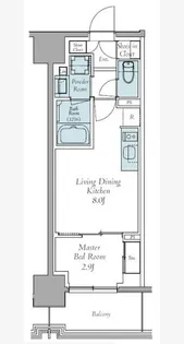 クレストコート東中野【6階】の間取り