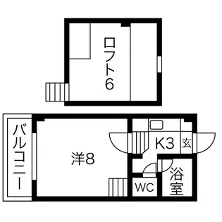 カーサ東住吉【2階】の間取り