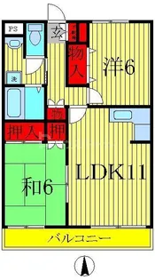 メゾン関場2【3階】の間取り