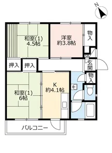 UR中登美第三【3階】の間取り