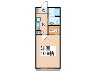 ベレオ唐木田【1階】の間取り