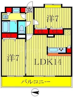 DeLCCS ayase II【7階】の間取り