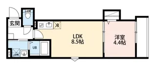 robot home 蒲生(ロボットホームガモウ)【1階】の間取り