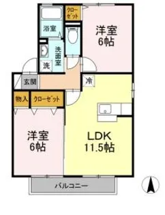 ボヌール C【2階】の間取り