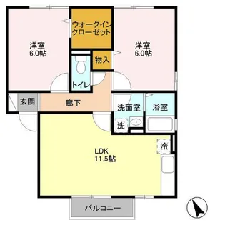 クレストコート A【2階】の間取り