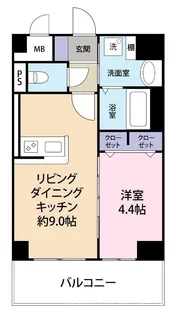 リシェ薬院【6階】の間取り