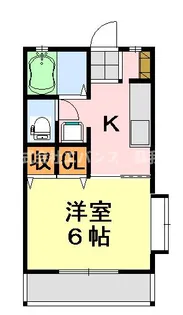 富士美ハイツ【2階】の間取り