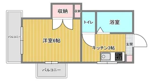 キャッスル東山手【2階】の間取り