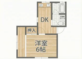 白芳荘22号館【1階】の間取り
