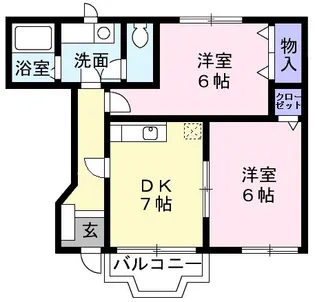 リバーサイドヒルズA【1階】の間取り