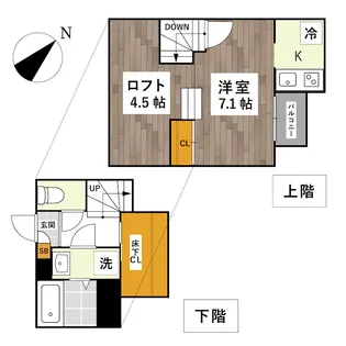 ADC保田窪Stream【2階】の間取り