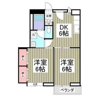 モダンピープルA棟【1階】の間取り