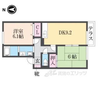 セジュール三笠B棟【1階】の間取り