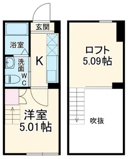 レイディアンス二子【2階】の間取り