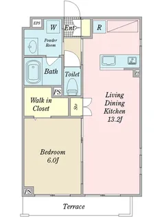 グラード都筑【1階】の間取り