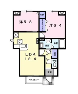 ユニメゾン葛原A【1階】の間取り