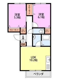 メゾン・ベレオ【2階】の間取り