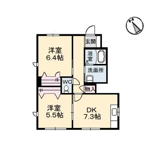 パティオフローラ E棟【1階】の間取り