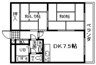 シャトー・ラ・ベニア宮川【1階】の間取り