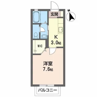 シャーメゾン With-K【1階】の間取り