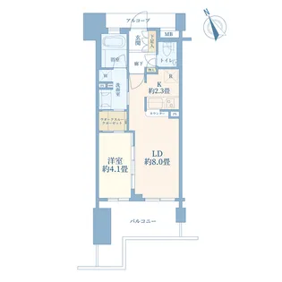 アドレシア【4階】の間取り