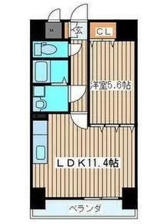 県庁前レジデンス【7階】の間取り