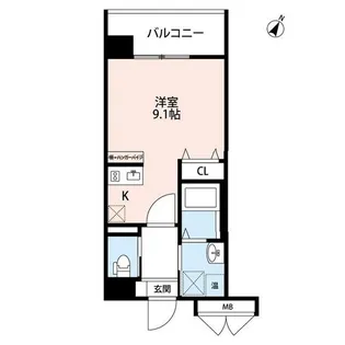 CUES(キューズ)米山【4階】の間取り