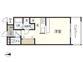 コンティニューム宇品【7階】の間取り