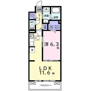 ルポン ボヌール【1階】の間取り