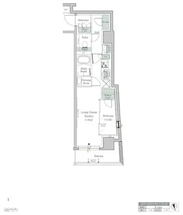ワンルーフレジデンス中野【4階】の間取り