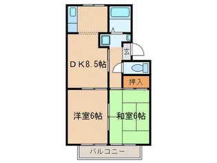 ニュ-シティ-寛【2階】の間取り