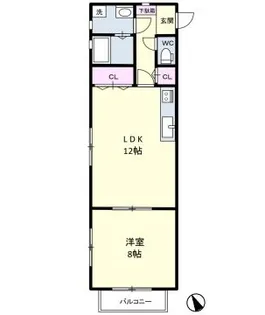 イザットパレス下馬【2階】の間取り