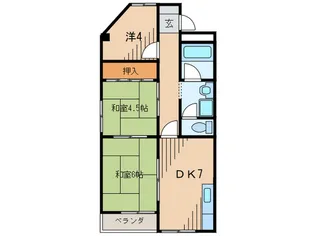 南武マンション【2階】の間取り