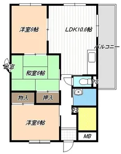 丸二ハイツ【2階】の間取り