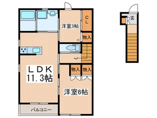 ルミエ-ル【2階】の間取り