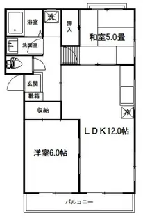 北栄第2マンション【1階】の間取り