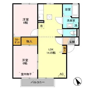 フラワーレジデンス北山 F【1階】の間取り
