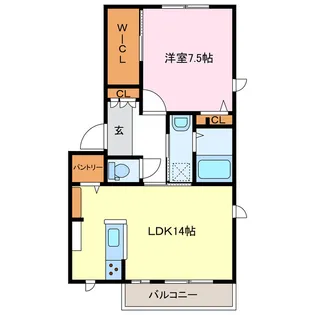 エクセラン A棟【2階】の間取り