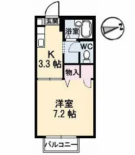 コーポ高見荘【2階】の間取り