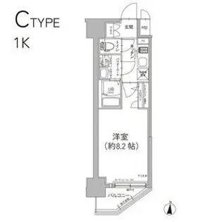 エスリード泉プレステージ【12階】の間取り