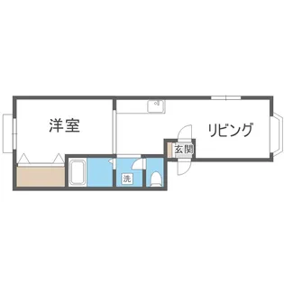 レッツリブ本通【2階】の間取り