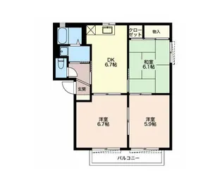 サニーハウス【2階】の間取り