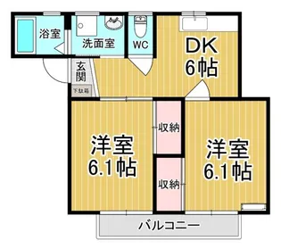 ハイツサングリーン【2階】の間取り