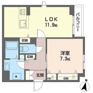 スリーウッズ【2階】の間取り