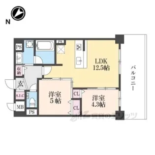 クオリア京都東山【4階】の間取り