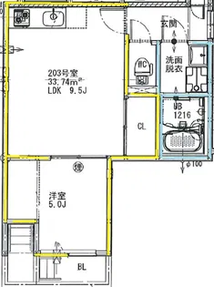 GRANDTIC オルゲント4号【2階】の間取り